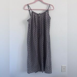 As U Wish Black and White Geometric Midi Dress